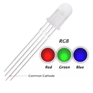 مصباح ضوئي باعث للضوء / RGB LED COMMON CATHODE 5MM
