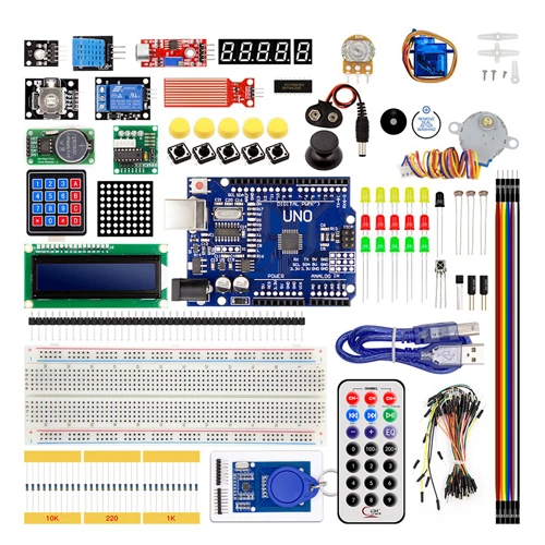 مجموعة أردوينو اونو التعليمية   /  Arduino UNO R3 Learning Kit Smd
