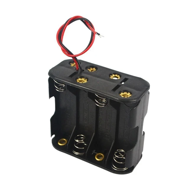 حامل بطاريات 8 قطع AA (موصل بشكل متعاكس) / 8 x AA Battery Holder Box (Backto-Back)