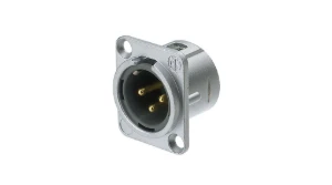 مقبس ذكر 3 دبابيس لتركيب اللوحة / panel mount male 3pin XLR socket