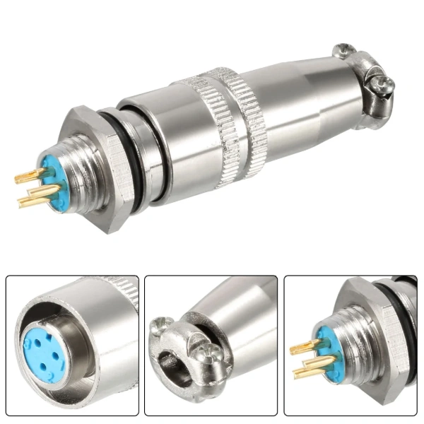 وصل معدني عالي الجودة بقطر 8 مم، مزوّد بواجهة ذكر وأنثى / XS8JK 8mm Metal Connector Adapter Male & Female 3Pin