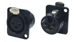 مقبس أنثى 3 دبابيس لتركيب اللوحة / panel mount female 3pin XLR socket