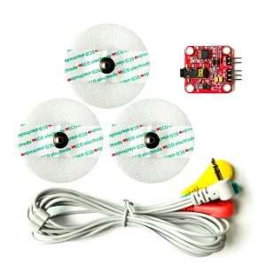 كيت رصد معدل ضربات القلب مع وحدة استشعار  ECG MODULE AD8232 PULSE HEART MONITORING SENSOR MODULE KIT