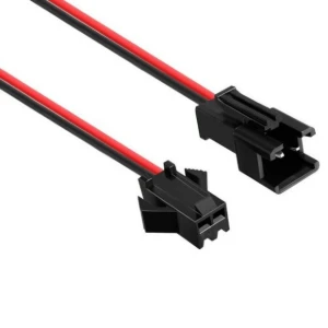 موصلات2 دبابيس (ذكر وأنثى) مع أسلاك / 1 Set of JST-SM 2 Pin Male/Female Connector with 5" 24awg wires  20cm