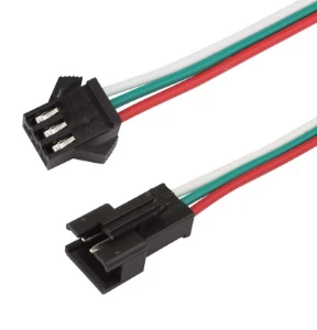 موصلات 3 دبابيس (ذكر وأنثى) مع أسلاك / 1 Set of JST-SM 3 Pin Male/Female Connector with 5" 24awg wires 20cm