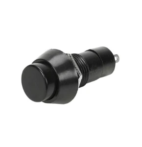 مفتاح ضغط قبة أسود دائري الشكل 12 مم (تشغيل - إيقاف) ROUNDED BLACK COLOR LATCH PUSH BUTTON SWITCH (ON-OFF) ROUNDED BLACK COLOR LATCH PUSH BUTTON SWITCH (ON-OFF) 12MM