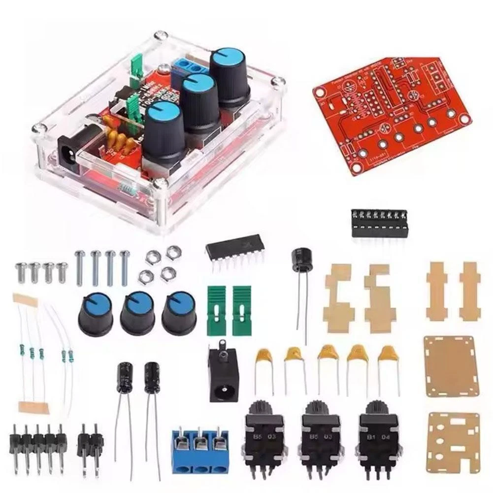 مجموعه تعليميه لتوليد الاشاره / XR2206 High Precision Function Signal Generator DIY loose parts with case sine triangle square wave kit